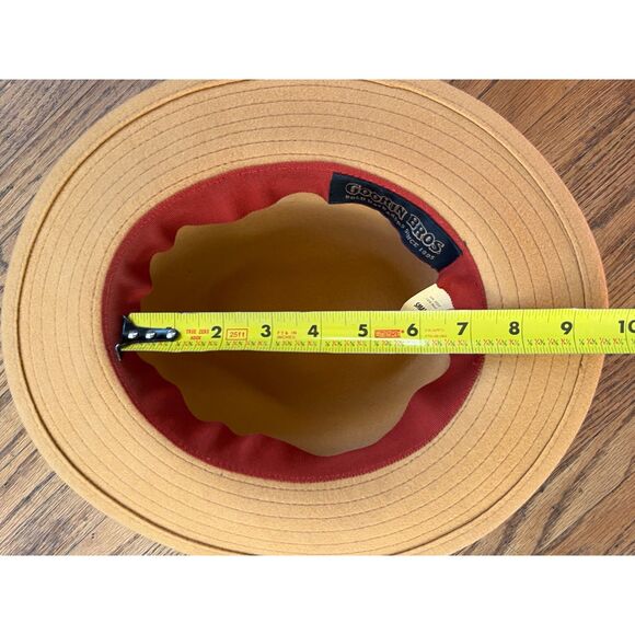 Goorin Bros Yellow 100% Wool Brim Fedora Hat  Women's Size Small - Picture 7 of 7